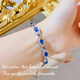 
KULV Tanzanite Bracelet New Turin Eye Tianlran Internet celebrity same heavy industry sapphire color treasure girl blue diamond bracelet [16+4cm]
