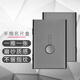 CLCEY automatic push business card box portable men's card bag card personalized creative business card holder portable metal storage box automatic hand push-Phantom gray