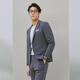 YOUNGOR (YOUNGOR) suit men's 231 suits spring and summer suit tops wool blend machine washable suit classic style gray blue L 175/100A
