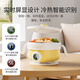 YEEHOO Supplementary Food Bowl, Special Water Insulation Bowl for Baby, Constant Temperature Stainless Steel Children's Tableware Suction Cup Bowl Constant Temperature Bowl, Intelligent Temperature Display [Stainless Steel Inner Bottom]