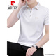 Pierre cardin business casual embroidery POLOT shirt solid color cotton short-sleeved T-shirt men's summer lapel top men's T-shirt black 683 models M 85-100Jin [Jin equals 0.5 kg]