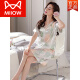 Catman (MIIOW) Light Luxury High Gray New Silk Cool Sorth-Selled Slightved Gooding para 2024 para mujeres delgadas de verano Summer de alta gama de alta gama MD9926 L (peso recomendado 105-115 Jin [Jin equivale a 0.5 kg])