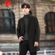 Pierre Cardin high-end woolen coat men's mid-length winter thickened woolen coat slim double-sided sheep. cashmere windbreaker light brown XL