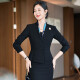 安依莲美容院工作服珠宝店西装套裙两件套春季职业装女人味西服工装制服 2987白色西装+653短群 XL