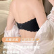 Master Yun strapless underwear for women with small breasts, gathered non-slip bandeau style invisible bra, lace bottoming, anti-exposure, chest-wrapped summer YDS-threaded lace white + black