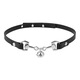 Beautiful fashion personality with trendy leather 2k choker necklace light luxury women's neck strap clavicle chain niche bell collar silver buckle bell collar 1 piece