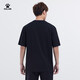 KELME/卡尔美短袖男夏季官方休闲白色T恤 运动潮流文化衫简约图案上衣 6227TX1067 黑色 M