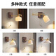 Zhong Shuai Japanese retro style folding wall lamp bedroom bedside designer all copper living room creative pull rope switch retractable lamp D model all copper + ceramic stepless dimming