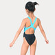 Yingfa children's swimsuit one-piece swimsuit training competition racing little girl swimsuit single-layer breastless pad medium-sized girls swimsuit 679-1 black and blue 3XL (reference weight 100-115 Jin [Jin equals 0.5 kg])