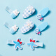 Xinge Kinderhaarzubehör Mädchen Geburtstag Geschenk Schmuck Kleid DIY House Play House Spielzeugkleid Eis und Schneeblau 149 Stück Set Set