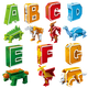 New Le New Letter Transformation Toy Dinosaurier Kombination Jungen Kinder Digital Roboter 6 Jahre Generation King Kong Team 2805 (1-5) +2 Symbolentwicklung (Geschenkbox)
