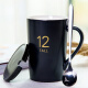 Porcelain Soul Mug Ceramic Cup Coffee Cup Couple Tea Cup Men and Women Large Capacity 390ml Black 12oz Customizable