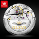 
OLEVS Swiss certified brand watch men's mechanical watch fully automatic luminous waterproof men's watch high-end men's watch double calendar OLEVS-6630 men-steel belt blue
