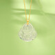 Mengjinyuan 18K gold inlaid jade pendant chalcedony Maitreya Buddha pendant for men and women birthday gift