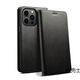 Leather Suitable for Apple 16promax mobile phone case, new plain leather flip magnetic wallet, simple retro iPhone15plus business high-end protective cover for men and women, black iPhone 15