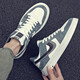 
New casual and handsome Hong Kong style breathable versatile shoes Korean style trendy high-top trendy shoes student height-enhancing fashion white shoes 6210 four-season model blue 43