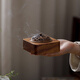 Yu Shang Zhenpin tea pet ornaments, high-end household walnut wood incense burner, Chinese Zen Zen agarwood aromatherapy furnace, hollow with lid incense insert, walnut wood incense burner-Longfeng cover