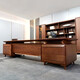 Hanjitangyu New Chinese style solid wood boss table office desk and chair combination simple president table high-end desk office furniture 3.2 meters boss table