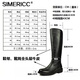 SIMERICC full leather military parade boots, one-foot military equestrian boots, men's motorcycle knight boots, genuine leather high tube boots 6629 black 41 (255mm)