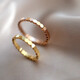 Fat Donglai's same style honeycomb ring 18k light luxury exquisite atmosphere ins style honeycomb titanium steel plated 18K rose gold for women rose gold US size 8