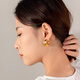Fat Donglai's same style DL 199818k gold European and American style French retro women's 2024 new ring earrings gold feeling 18K gold plated