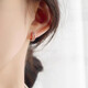 DL 1998 Fat Donglai same style 18k rose gold earrings fashionable silver needle small hoop earrings 2022 new rose gold