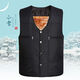 Jiugu pigeon automne et hiver d'âge moyen et de coton de coton pour hommes plus âgés plus en velours épaissis de gilet multi-poche
