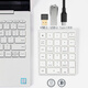 HUKE 28-key aluminum alloy digital keyboard wireless Bluetooth charging financial accounting stock trading laptop Mac portable air thin girl aluminum alloy wired Bluetooth dual-mode USB digital keyboard silver