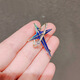 VAN OCEAN ANNORA Planet Universe Brooch Men and Women Couple Pin Collar Pin Cardigan Suit Jacket Four-pointed Star Cross Star A1421-1 Cross Ring Star A22-207