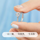 Lao Fengxiang's classic six-claw one-carat ring, a girl's confession and request for engagement, single ring, jewelry, Valentine's Day gift for girlfriend and wife, confession and proposal, classic six-claw + brand gift box