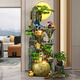 Adornos de la fuente de agua que frota al piso personalizado para la sala de estar y la oficina Decoración de riqueza Feng Shui High Mountain Circulation Waterscape 9926 altura pequeña 106 cm