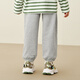 Mini Bala mini parent-child parent-child clothing for boys and girls loose basic sports pants light gray 00205 140