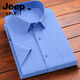 JEEP SPIRIT bamboo fiber shirt men's short-sleeved summer thin style free-iron middle-aged and elderly father's striped ice silk shirt summer D3527 with pocket M 3890-115Jin[Jin equals 0.5 kg]