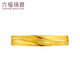 Lukfook Schmuck, reines Gold, die Zeit vergeht, Goldring, Ehering für Herren, offener Ring, lebendiger Ring, solider Preis G01G0013DS 4,01 Gramm (einschließlich Arbeitskosten 200 Yuan)