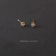 L.Bardeen 18K gold 10 cents South African real diamond simple color gold female earrings high-end earrings as a birthday gift for your girlfriend 18k gold single 10 cents a pair total 20 cents in stock