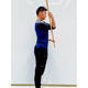 CLCEY beech yoga Pilates training assessment stick spine stick fitness stick rehabilitation wooden stick body stick 1.2 meters beech wood paint 1.2 meters diameter 2.4 cm