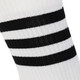 阿迪达斯 （adidas）长筒袜男袜子新款三条纹运动袜吸湿排汗透气亲肤 FH6628白色三条纹弹力运动袜 3942