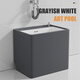 Daphnsa ceramic mop pool Nordic gray floor-standing balcony large mop pool household bathroom sink mop pool 1047 gray + no faucet