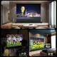 Zhuzhe electric ground lift projection screen for home use voice linkage mobile portable high-definition light-resistant outdoor ground pull remote control automatic lifting home theater 120-inch audio pull cable: [linkage + AI voice] 8K nanometer carbon crystal light-resistant