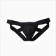 Long Night Men's Underwear Sexy Underwear Sexy Back Empty Thong Cotton Breathable Fashion Youth Trendy Double Thong Black M