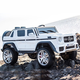 Bon enfant Zhi Mercedes-Benz Autorisé la voiture électrique autorisée à emmener un véhicule tout-terrain adulte avec des jouets de poussette à télécommande à deux places à quatre roues super grandes, White haut de gamme + roue douce + siège en cuir double