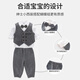 欧育男童套装宝宝周岁衣服秋冬季礼服婴儿花童主持人西装抓周生日衣服 S2034灰色马甲+衬衣+裤子 三件套 80 (身高68-77体重17-20斤)