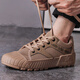 Xiaohuili Home Labor Protection Shoes Low-top Canvas Shoes Breathable Liberation Shoes Men's Summer Anti-Slip and Wear-resistant Construction Site Working Farmland Work Shoes 3522 Military Green 39