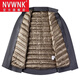 NVWNK high-end brand goose down shirt men's plus velvet thickened warm removable down liner middle-aged and elderly dad winter clothing Navy goose down 1789 165/M/3990-110Jin Jin equals 0.5 kg