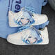 Gemeinsam Branding 2D Peripheral Funinga Herrenschuhe 2024 Frühling und Herbst Genshin Impact Schuhe Pfirsiche sind reife huili Ganyu High-Top-Schuhe (rosa blau) x2694d 35