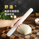 Beige non-stick plastic rolling pin large three-piece set rolling pin dry rolling pin dumpling skin rolling pin food grade 33 cm round head small non-stick rolling pin