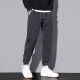 Jewish Casual Pants Men's Spring y Autumn New American Fashion Brand Pants Pants Tying Foot Foot Sports Sports 9859 Gray Plus Velvet + 9859 Gray Plus Velvet M
