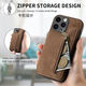 OPPO [original quality] Find X5Pro mobile phone case full-inclusive X5 card bag K11X anti-fall K10X wallet case strap temperament black + [zipper wallet case] Please carefully choose the mobile phone model