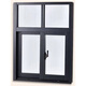 Vinoa fenêtre en verre insonorisée double couche salle de bain petite fenêtre fenêtre en alliage d'aluminium fenêtre coulissante ventes directes 1.0 aluminium épais 600*600
