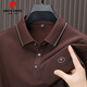 
Pierre CARDIN Pierre CARDIN long-sleeved T-shirt men's 2024 spring and autumn new style business casual loose lapel solid color cotton men's clothing 15867 white 165/80A
